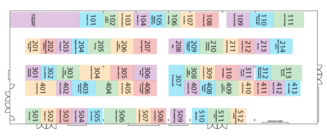 Map of 2024 Artisan Booths